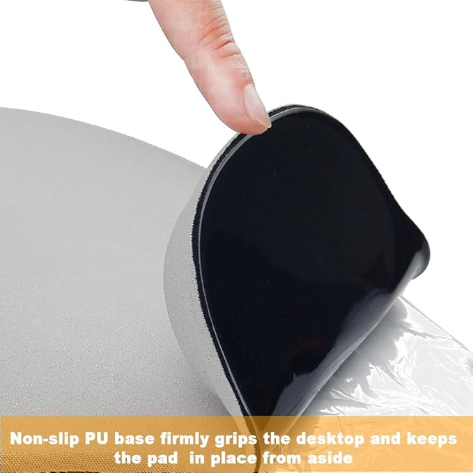 Office Mousepad with Gel Wrist Support - Ergonomic Gaming Desktop Mouse Pad Wrist Rest - Design Gamepad Mat Rubber Base for Laptop Computer -Silicone Non-Slip Special-Textured Surface (07Purple)