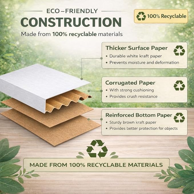 Corrugated Shipping Boxes 12x9x4Inches, 30Pack Kraft Cardboard Literature Mailers, Durable Small Business Mailing Boxes for Packaging & Shipping Supplies, Brown,Shipping boxes made from recycled paper