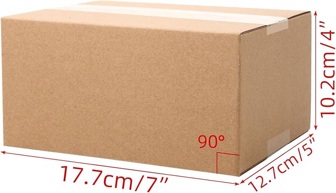 25 Packs 7"x5"x4" Small Cardboard Shipping Boxes for Mailing, Packing and Storing (7x5x4)
