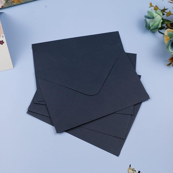 100 Pack 4x6 Navy Blue A6 Envelopes for Invitations, Postcards, Photos - Used for Graduation, Wedding, Baby Shower