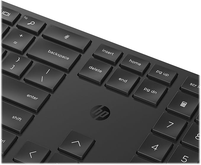HP 650 Wireless Keyboard & Mouse Combo - 2.4Ghz Wireless, USB Receiver, Low-Profile Keys, 20+ Programmable Keys, DPI Mouse - 20+ Months Keyboard, 24+ Mouse Battery - Win, Chrome, MacOS (4R013AA#ABL)