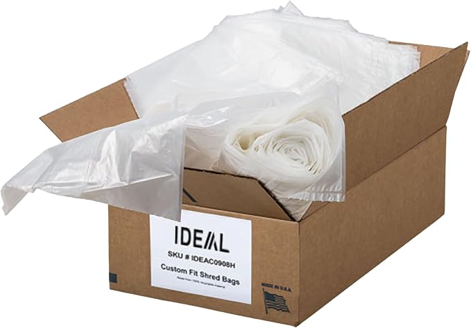 IDEAL AC0908H Shredder Bags – 24” x 30” Case of 80, Gusseted, 12-Gallon Capacity, Heavy-Duty Bags for IDEAL Shredders 2265, 2270, 2360, 2404, 2445, and 2465.