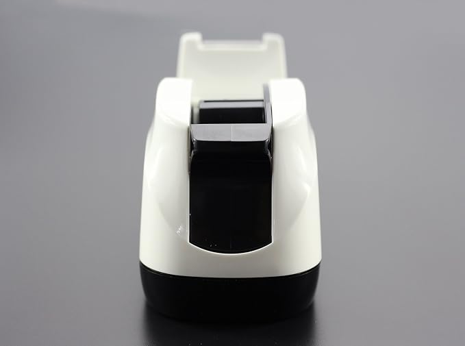 Heavy Base Nonskid Desk Tape Dispenser One-Hand Dispensing (White)