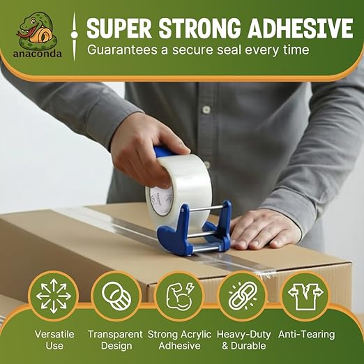 40 Rolls Clear Packing Tape Refills - Heavy Duty 2” X 65 Yards Bulk Value Pack (More Than Standard 36-Roll Packs) for Shipping, Moving & Storage - Strong Hold Clear Packaging Tape for Moving Sealing
