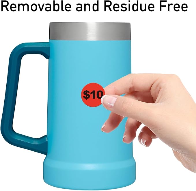 Removable Garage Sale Stickers, 1400 Pcs Yard Sale Price Stickers, 3/4" Round Preprinted Garage Sale Price Stickers Labels for Flea Markets, County Fairs & Retail