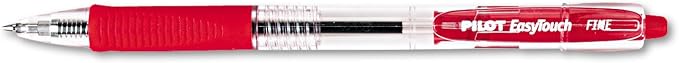 PILOT EasyTouch Refillable & Retractable Ballpoint Pens, Red Ink, 12-Pack
