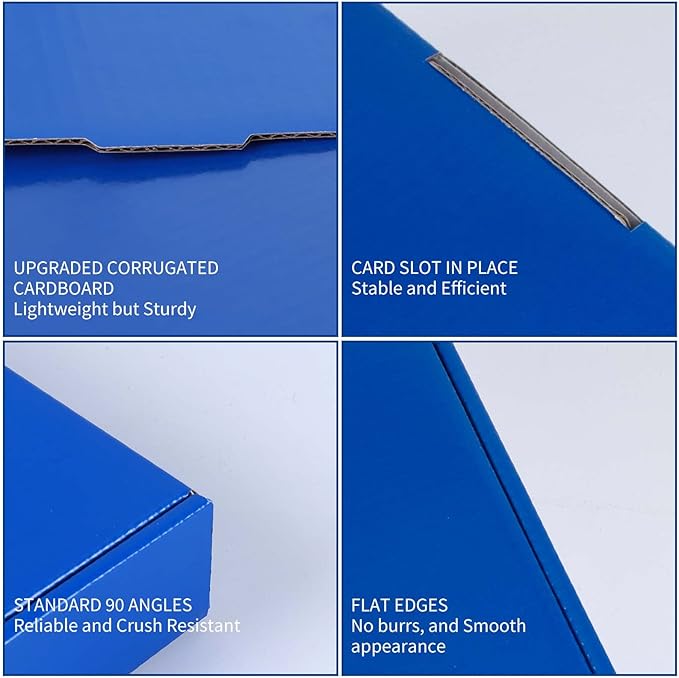Rempry 12X9X4 Inch Blue Shipping Boxes 20 Pack, Cardboard Corrugated Mailer Gift Wrap Boxes for Packaging Mailing Small Business