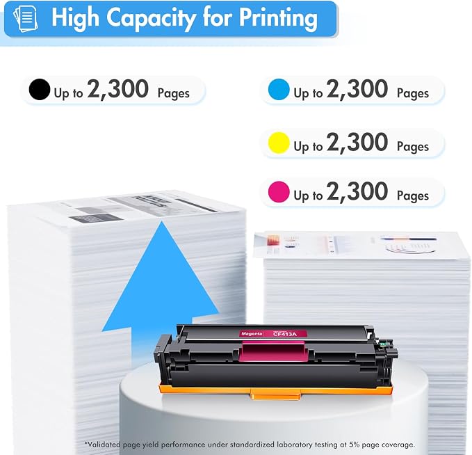 410A Toner Cartridge 4 Pack 410X for HP MFP M477fnw M477fdw M477fdn M452dn | Compatible for HP 410A Color LaserJet Pro M477fnw M452dn M452dw M377dw M477 M452 M377 CF410A CF411A CF412A CF413A Printer