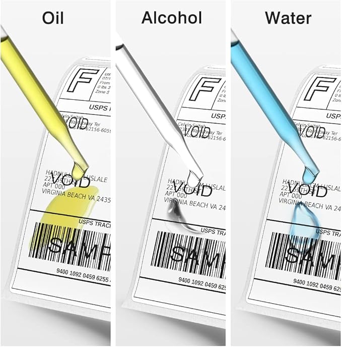 4x6 White Mailing Fanfold Postage Thermal Labels (200 Labels) - Compatible with Rollo, MUNBYN, iDPRT, Polono, Zebra Direct Thermal Printer for Shipping