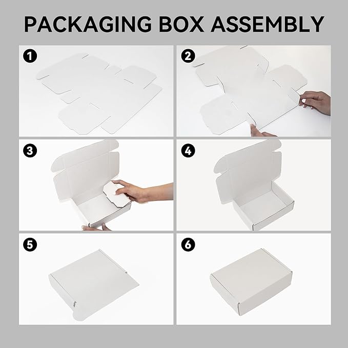 7x5x2 Inch Small Shipping Boxes 25-Pack, White Corrugated Cardboard Mailer Boxes for Mailing & Packaging, Gifts, DIY Crafts, Ecommerce, Small Business
