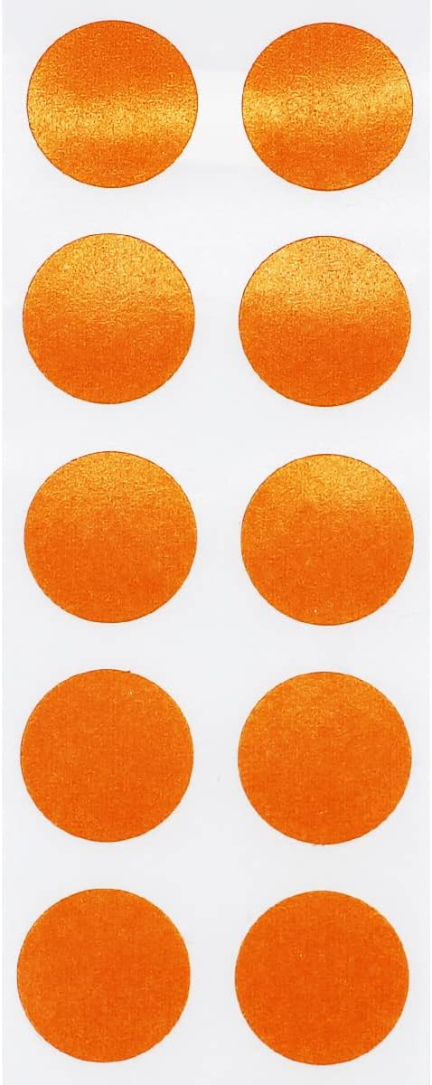Orange 1/2" Inch Round Adhesive Labels 1,000 Color Coding Dot Stickers for Efficient Inventory Management, Crafting Projects, and Organizational Tasks in Offices, Schools, and Homes