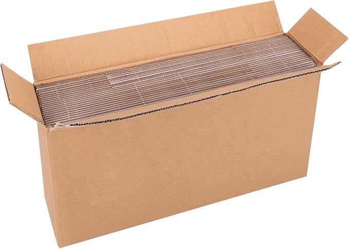 25-Pack Shipping Boxes 12x4x4 Inches, White | Corrugated Cardboard Box for Business Packing, Shipping, and DIY, Easy to Fold and Assemble