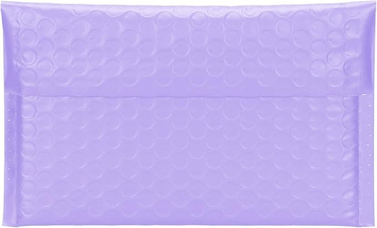 Purple Side-Loading Bubble Mailers 8 x 5 Inches,Self-Seal Padded Mailing Envelopes, Pack of 27