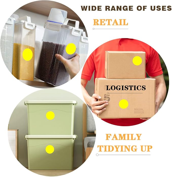 PARLAIM 2”Color Coding Labels Stickers,500PCS Round Adhesive Circle Dot Stickers for Inventory Fluorescent Yellow