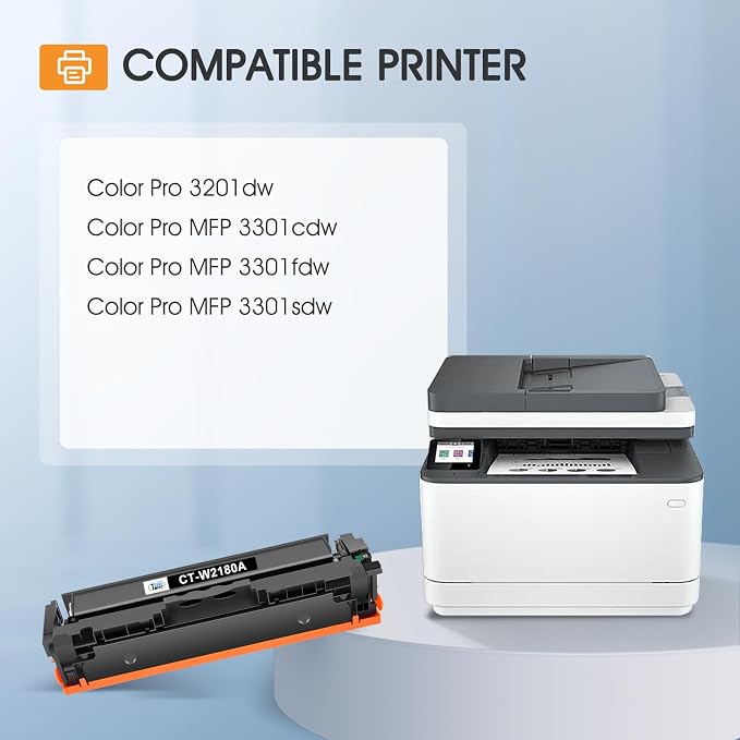 218A Toner Cartridges 4 Pack for HP 218A Toner 218X 218 MFP 3301fdw 3201dw | Compatible for HP Color LaserJet Pro MFP 3301 3201dw 3301sdw 3301fdw 3301cdw 3201 Printer Ink with Chip High Yield B/C/Y/M