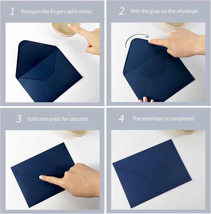 A7 Envelopes 30 Pack Blue 5x7 V Flap Thick Invitation Envelopes | 150gsm,for 5x7 photos,cards,wedding,birthday,graduation,party,announcements,baby shower,holiday mails,with Stickers