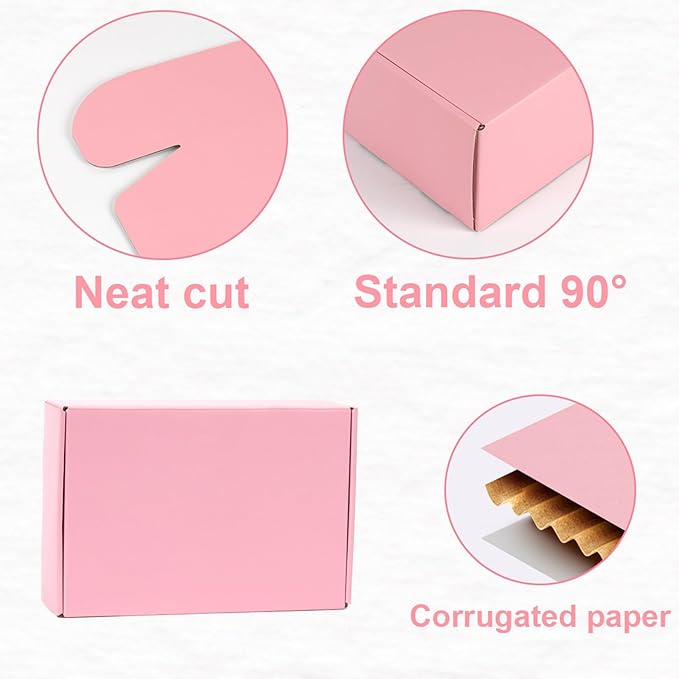 FORBFAN 7x5x2 Pink Shipping Boxes Small 30 Pack, Mailing Boxes for Small Business, Corrugated Cardboard Boxes for Shipping Packaging