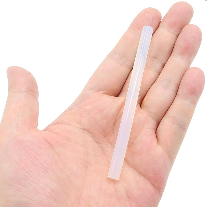 30 Pack Mini Size Hot Glue Sticks, Hot Glue Gun Bulk Sticks,Length 100mm / 4", Diameter 7mm / 0.27"/ 0.28 Inch for Kids and Adults DIY Craft, Repairing, Decoration,White Clear 0.7cm x 10cm