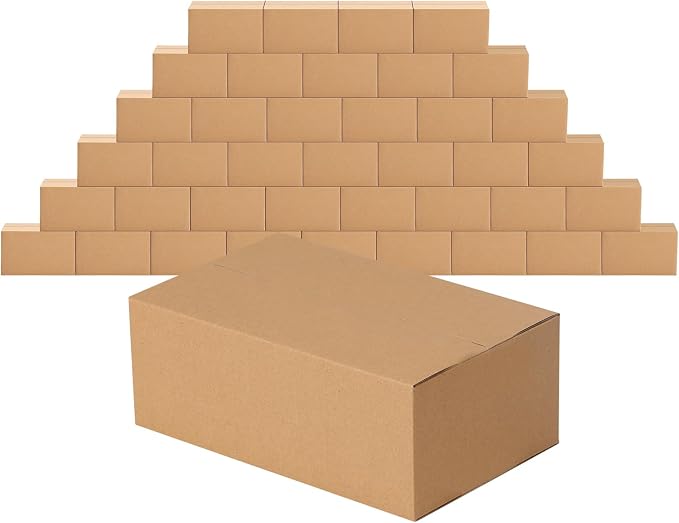EdenseeLake 40 Pack 8x5x3 inches Shipping Boxes Small Cardboard Boxes for Packing, Moving, Mailing, Brown