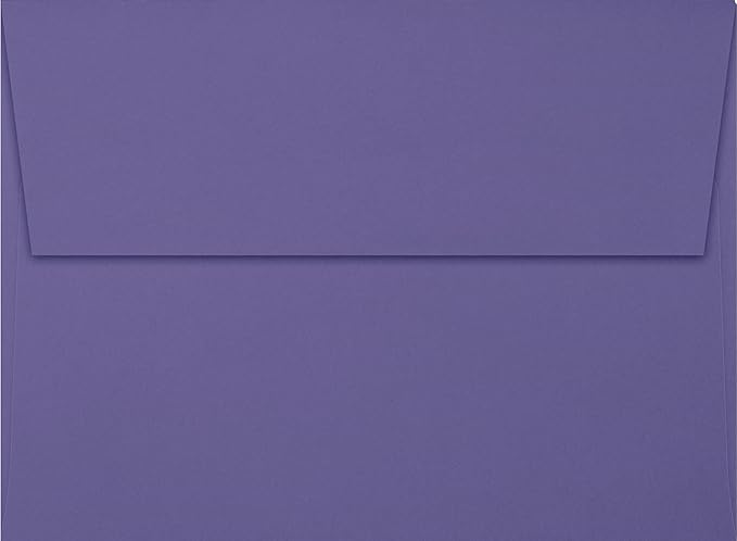 LUXPaper A7 Invitation Envelopes | Peel & Press | 5 1/4" x 7 1/4" | Wisteria Purple | 80lb. Text | 250 Qty