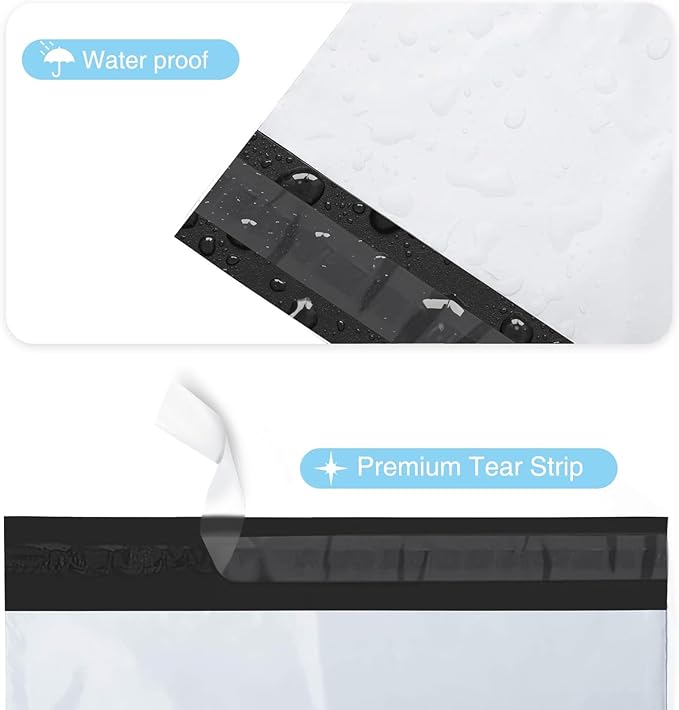 Fuxury Large Poly Mailers 24x24 Inch 50 Pack, Big Shipping Bags for Packaing Clothes,XL Heavy Duty Self Seal Mailing Envelopes,Waterproof Return Postal Polymailer For Business,White