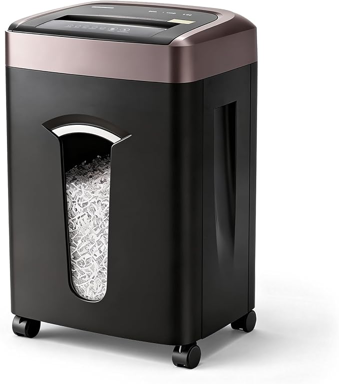 Wingwise 16 Sheets Paper Shredder Heavy Duty for Home Office | P-5, 60 Mins Runtime, 7.9 gal, Micro Cut, Shreds CDs & Credit Cards