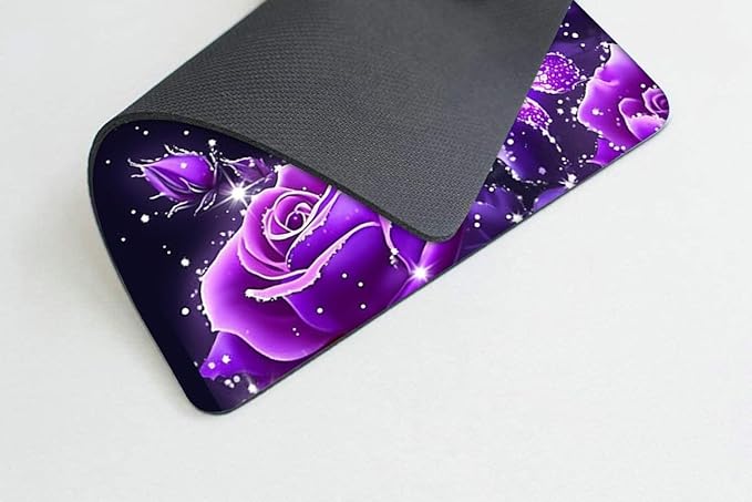 Deep Purple Rose Mouse pad Customized Mousepad Non-Slip Rubber Base Mouse Pads for Computers Laptop Office Desk Accessories Mouse pad