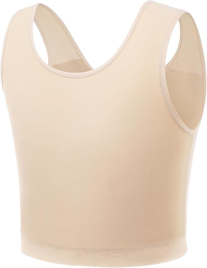 GCTBL Chest Binder for Transgender Half FTM Binder Trans Breathable Compression Bra