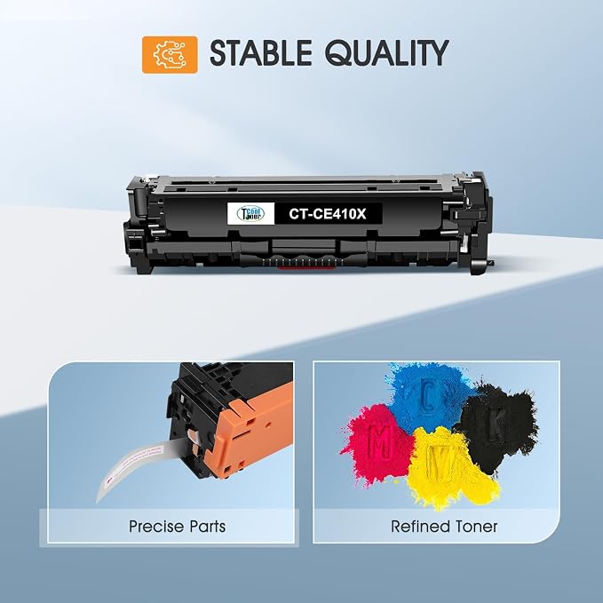 305X 305A Toner Cartridge 4-Piece Combo Pack CE410X CE411X CE412X CE413X | Compatible for HP LaserJet Pro 400 color M451dn 451nw M475dn Pro 300 MFP M375nw M351a M351 M375 M451 M475 Series Printer