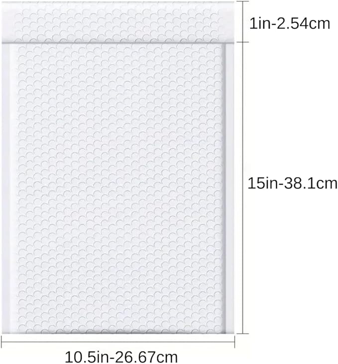 100 PC 10.5x16 Inches Poly Bubble Mailers Shipping Padded Envelopes Self Seal Waterproof Cushion Envelopes Waterproof Grey Usable 10.5x15" #5