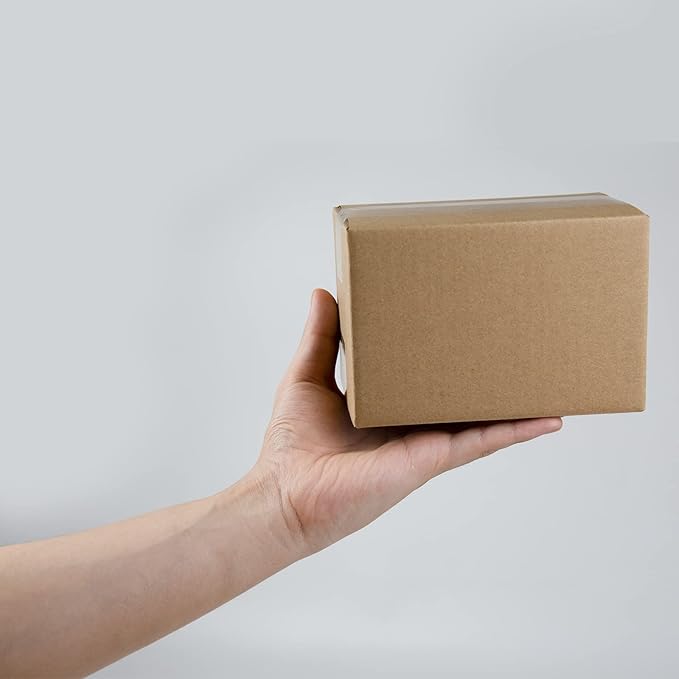 Shipping Boxes 6x4x4 Inches Small Corrugated Cardboard Boxes, 25 Pack