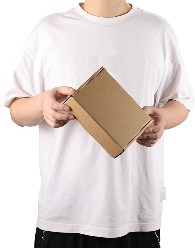 7x5x2 inch Shipping Boxes Set of 15 Brown, Inner Size 6.6x4.6x1.6 inch Cardboard Box Mailers for Small Business Packaging Mailing or Gift Wrapping Giving