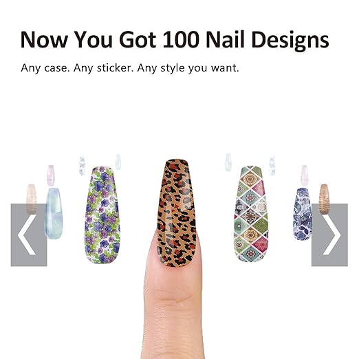 BURANO Nail Foil Glue Gel, 15ML 2 Bottles with 100PCS Foil Sticker Nails Foils Adhesive and Rubber Nail Push Pen for Designer Transfer Gel Polish