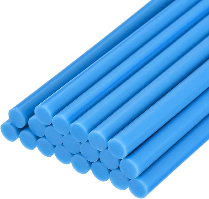 uxcell 20pcs Hot Glue Sticks for Glue Gun 7mm/0.27-inch x 8-inch Mini Hot Melt Adhesive Glue Stick Sky Blue