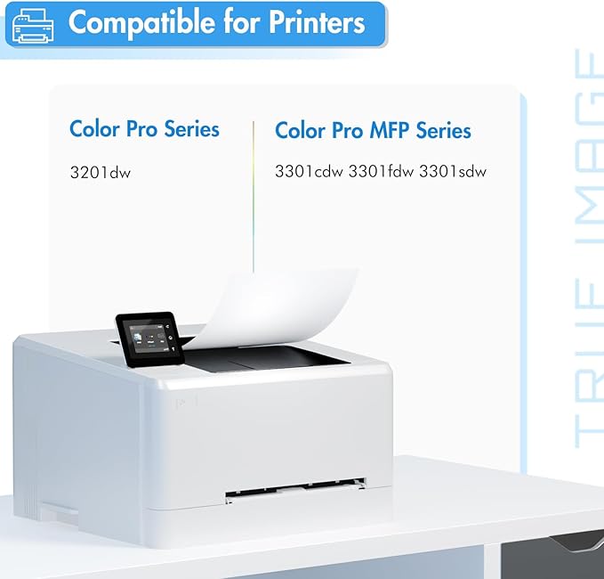 218A Toner Cartridges 4 Pack 218 3201dw 3301fdw 3301 Compatible Replacement for HP 218A 218X Color LaserJet Pro 3301sdw 3201dw MFP 3301cdw Printer Ink Set with Chip High Yield W2180A (B/C/Y/M)