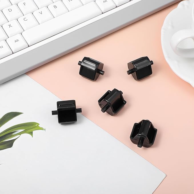 Tape Dispenser Replacement Core 12 Pcs Small Plastic Allocator Roll for 1Inch Transparent Tape School Office Home Supplies (Black)
