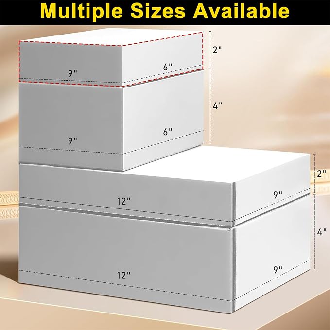 Shipping Boxes, White Corrugated Cardboard Boxes Literature Mailer Boxes Gift Boxes Small Boxes for Shipping Wrapping Mailing Packaging Small Business (White, 9" x 6" x 2"/10Pack)
