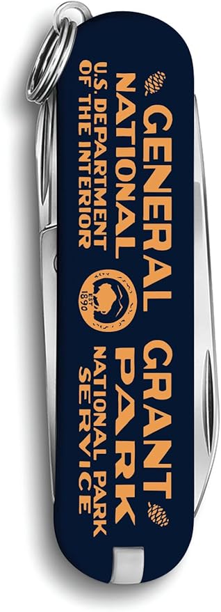 Victorinox Classic SD Swiss Army Knife, Compact, 7 Functions, Swiss Made Pocket Knife with Small Blade, Screwdriver and Key Ring - General Grant National Park