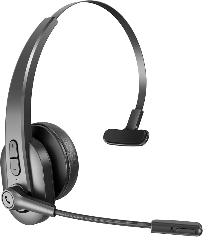 Sarevile Wireless Headset with Microphone, Bluetooth Headset for Cell Phones, Computer, Zoom Skype Mettings, On Ear for Work