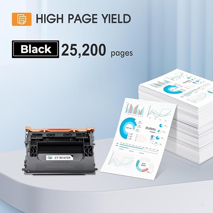 147X 147A Black Toner Cartridge 1-Pack M612 M611 W1470A W1470X High Yield | Compatible for HP 147X 147A 147Y LaserJet Enterprise M612x M611dn M611x M612dn MFP M634h M635fht M635h M636fh Printer Ink