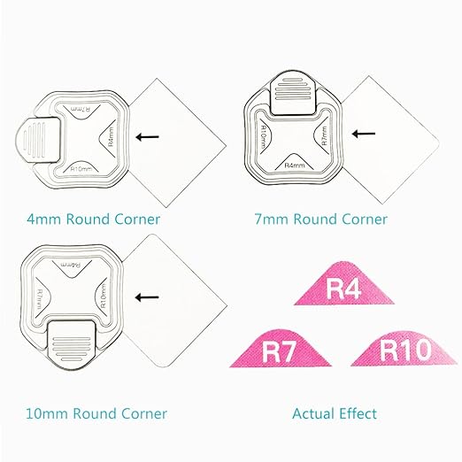 3 in 1 Paper Corner Cutter/ Rounder, Punches for Crafts, DIY Hole Puncher, Photo Card Making and Scrapbooking (Green)