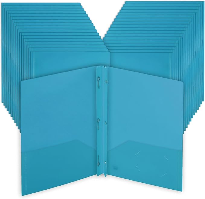 Mr. Pen- Plastic Folders with Pockets and Prongs, 36 Pack, Letter Size | Flexible Plastic Folders with Prongs