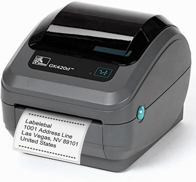 (8400 Pcs/3-Proof 1" Core) Labelebal 12 Rolls 3" x 2" Direct Thermal Label (76mm x 51mm) Multipurpose Shipping Address Mailing Barcodes Labels Compatible for Zebra 2844 & Rollo Desktop Label Printer