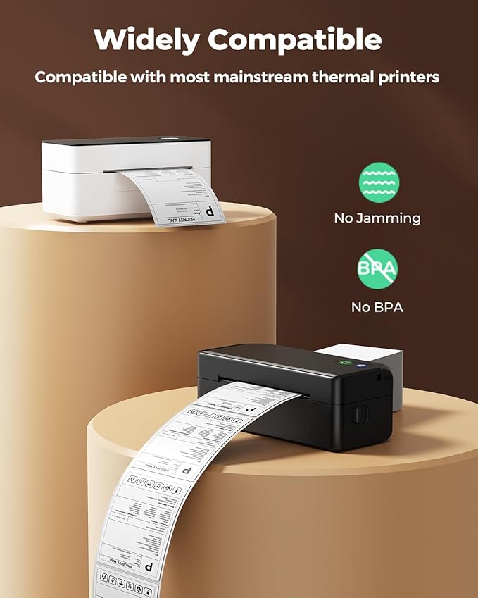 SVANTTO 4x6 Thermal Labels, Strong Adhesive and Perforated Shipping Labels, Thermal Printer Labels for Mailing Postage Address（1000Pcs/2 Stack）