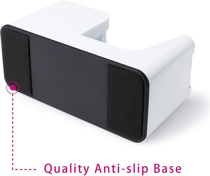 ABEL SimpleWork Desktop Tape Dispenser, White, 1 in Core, Non-Skid Weighted Base, Tape Cutter for Office, Home, School, and Crafts