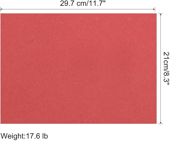 MECCANIXITY 100 Sheets Colored Copy Paper 8.3 x 11.7 Inch Printer Paper 80gsm Bright Red for Office Printing, Document Copying, Invitations, Forms, Art Projects