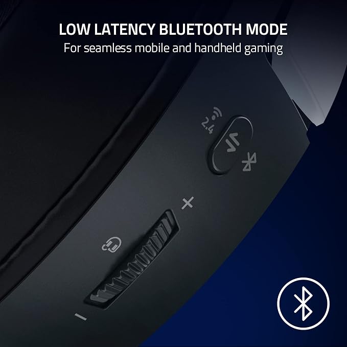 Razer Kaira Pro HyperSpeed Wireless Gaming Headset with Haptics for PlayStation 5 / PS5, PS4, PC, Mobile: Titanium 50mm Drivers - Hybrid Mic - Low Latency Bluetooth - 30 Hr Battery - White & Black