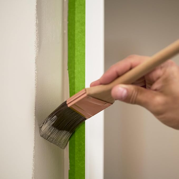 FrogTape Multi-Surface Painters Tape with PAINTBLOCK, 1.5 Inch Wide (1.41 In. x 60 Yds), Medium Adhesion, Green, 4 Rolls (240660)