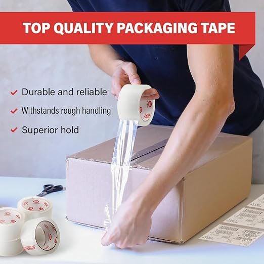 Simply Cool Packing Tape 36 Rolls, Clear Heavy Duty Packaging Tape for Shipping, Moving Boxes, Sealing, Mailing & Storage – Strong 1.88” Wide x 60 Yards Per Refill Roll, 2160 Yards Total
