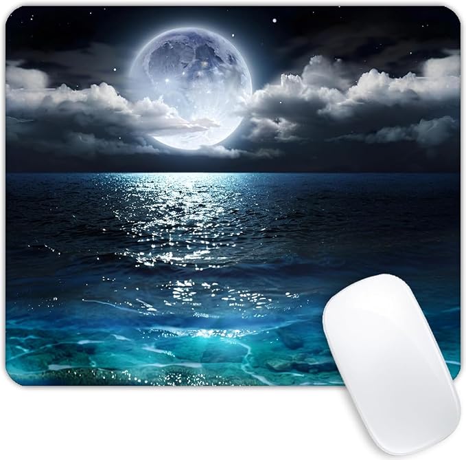 Ocean and Moon Mouse pad Customized Mousepad Non-Slip Rubber Base Mouse Pads for Computers Laptop Office Desk Accessories Mouse pad